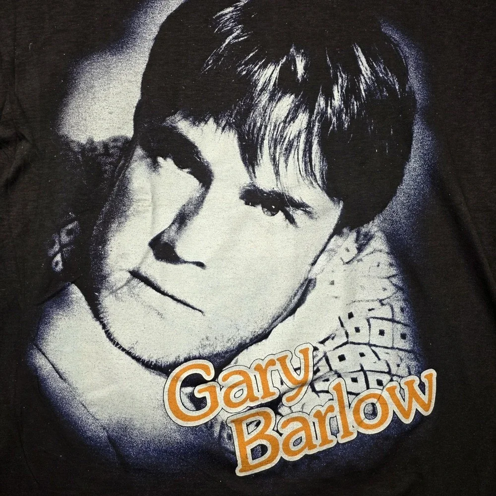 VTG Gary Barlow Tour T-Shirt Men's *L* Black Double Sided Graphic IM 90s Pop Tee